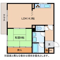 日光ハイツ八日市壱番館の物件間取画像